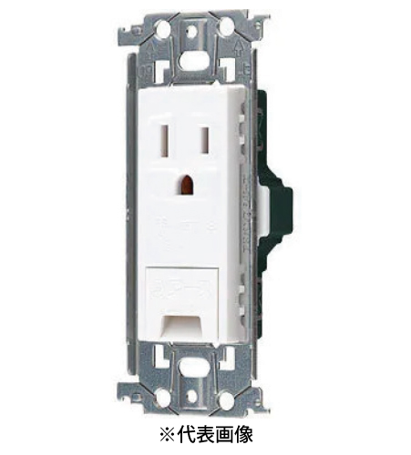 パナソニック WTL11313W 埋込アースターミナル付接地コンセント 金属枠付 15A 125V AC 色 セラミックホワイト