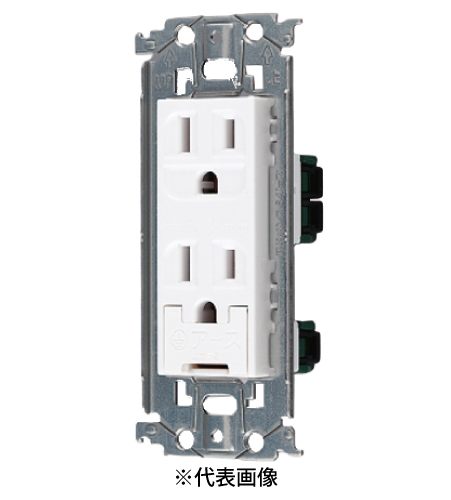 パナソニック WTL11323W 埋込アースターミナル付接地ダブルコンセント 金属枠付 15A 125V AC 色 セラミックホワイト