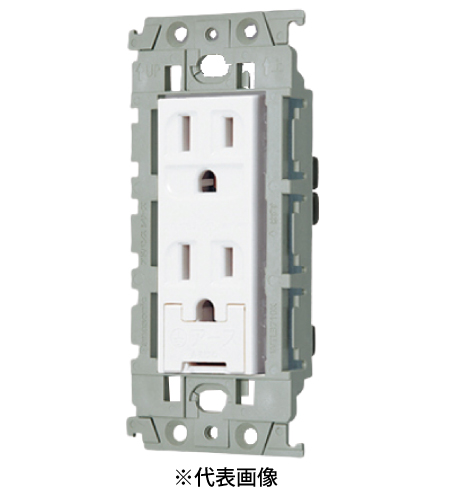 パナソニック WTL113249W 埋込アースターミナル付接地ダブルコンセント 絶縁枠付 15A 125V AC 色 セラミックホワイト