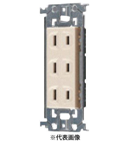 パナソニック WTL13033F 埋込トリプルコンセント 金属枠付 15A 125V AC 色 ベージュ