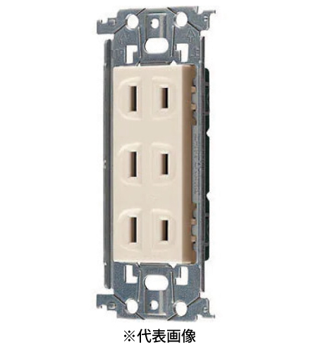 パナソニック WTL130349F 埋込トリプルコンセント 絶縁枠付 15A 125V AC 色 ベージュ