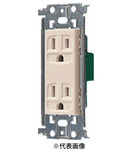 パナソニック WTL13123F 埋込接地ダブルコンセント 金属枠付 15A 125V AC 色 ベージュ
