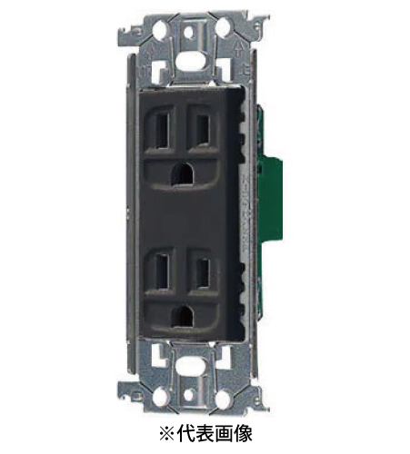 パナソニック WTL13123H 埋込接地ダブルコンセント 金属枠付 15A 125V AC 色 グレー