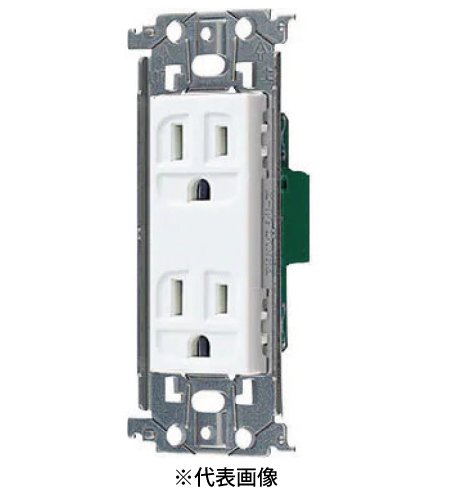 パナソニック WTL13123W 埋込接地ダブルコンセント 金属枠付 15A 125V AC 色 セラミックホワイト
