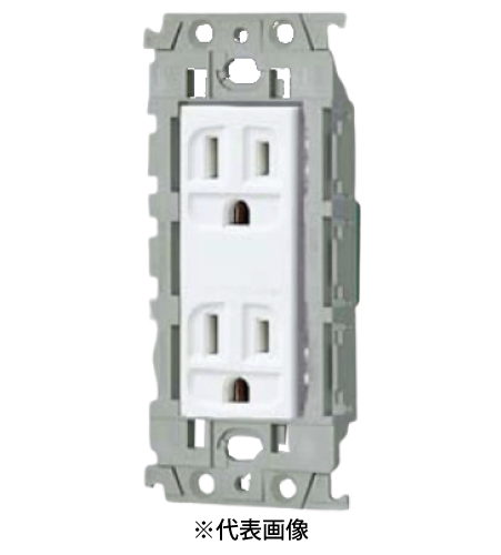パナソニック WTL131249F 埋込接地ダブルコンセント 絶縁枠付 15A 125V AC 色 ベージュ