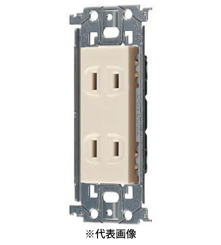 パナソニック WTL1502F 埋込ダブルコンセント 金属枠付 15A 125V AC 色 ベージュ