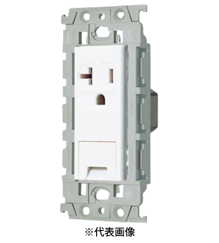 パナソニック WTL193149W 20A・20A兼用埋込アースターミナル付接地ダブルコンセント 絶縁枠付 20A 125V AC 色 セラミックホワイト